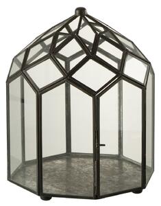 Čierny kovový domáci skleník Terrarium - 23*23*30cm - J-Line by Jolipa