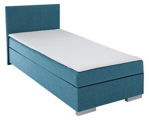 KONDELA Boxspringová posteľ, jednolôžko, azúrová, 90x200, univerzálna, ADARA