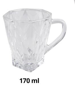Transparentný sklenený hrnček na nápoj - 10*9*8 cm / 170 ml - Clayre & Eef