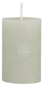 Zelená široká sviečka Rustic pillar verte - Ø 5*8cm - Chic Antique