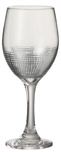 Pohárik na víno so striebornou mriežkou Silver Glass - Ø 8*21 cm - J-Line by Jolipa