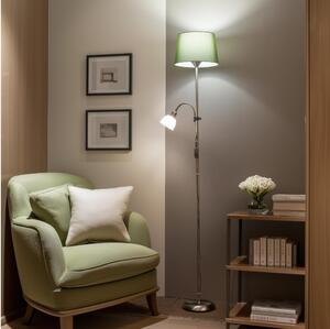 Brilagi - Stojacia lampa CERIA 1xE27/100W/230V + 1xE14/25W matný chróm/zelená