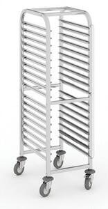Nerezový prepravný vozík na gastronádoby, 10 poschodí, GN 1/1, 1350 x 380 x 550 mm