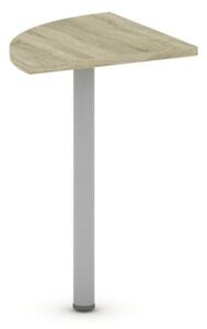 Spojovací stolík MIRELLI A+, 800 x 800 x 750 mm, biela/dub sonoma