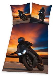 Herding Bavlnené obliečky Motorcycle, 140 x 200 cm, 70 x 90 cm