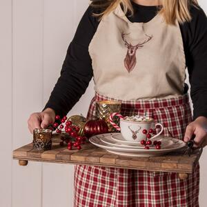 Porcelánová miska s jeleňom Cosy Lodge - Ø 14*7cm/ 500ml - Clayre & Eef