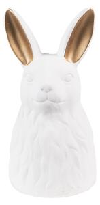 Biela keramická dekorácia socha králika - 11*11*21 cm - Clayre & Eef