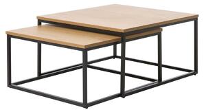 Sada odkladacích stolíkov Valenzuela 75 cm vzor dub