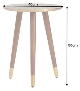 Dizajnový odkladací stolík Hadelinde 50 cm meď