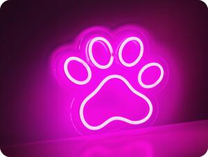DPM Neon LED dekorácia LABKA 25x22cm, 3xAA/USB [NEO016]