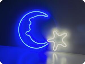 DPM Neon LED dekorácia MESIAC 38x28,5cm, 3xAA/USB [NEO014]