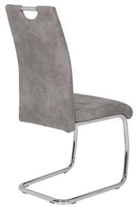 Jedálenská stolička Flora, šedá vintage látka