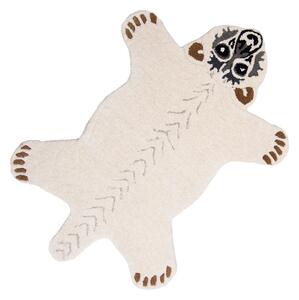 Vlnený kusový koberec medveď Polar Bear- 60*90*2 cm - Clayre & Eef