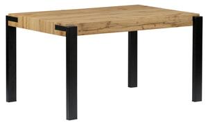 Jedálenský stôl CARLO dub divoký/čierna