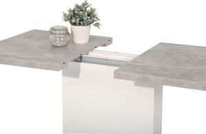 Jedálenský stôl Britt 110x69 cm, šedý betón/biely