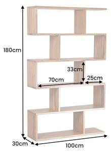 Dizajnový regál Pallaton 180 cm akácia