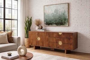 Dizajnová komoda Opaline 177 cm hnedé mango