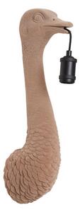 Piesková nástenná lampa pštros Ostrich velvet sand - 18*15*57 cm / E27 - Light & Living