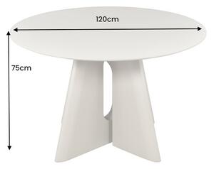 Okrúhly jedálenský stôl Yenibeth 120 cm sivo-béžový