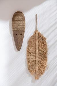 Nástenná dekorácia v tvare listu z rákosia - 29*82cm - J-Line by Jolipa