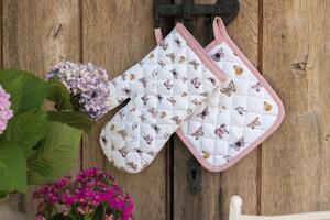 Balvnená detská chňapka podložka s motýlikmi Butterfly Paradise - 16*16 cm - Clayre & Eef