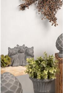 Šedá dekorácia socha 3 mačky Cat Grey - 22*10*16 cm - Clayre & Eef