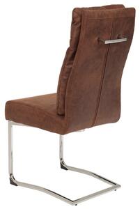 Jedálenská stolička Brenda, hnedá vintage optika koža