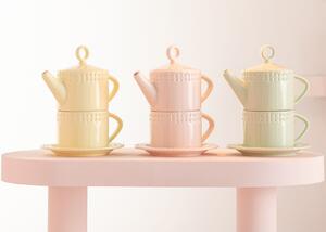 Zelený keramický Tea for One Hella Green - 18*16*22 cm - J-Line by Jolipa