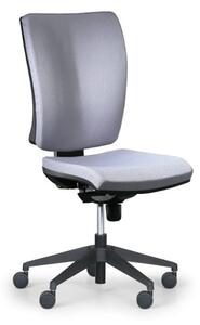 Kancelárska stolička LEON PLUS, sivá, bez podpierok rúk