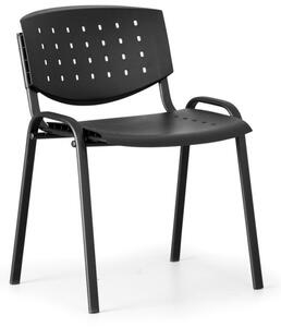 Jednacia stolička TONY, čierna, konštrukcia čierna