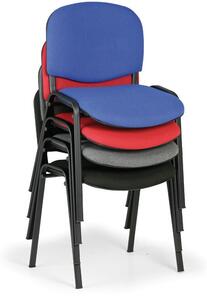 Konferenčná stolička VIVA, čierne nohy, modrá