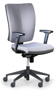 Kancelárska stolička LEON PLUS, sivá, s podpierkami rúk