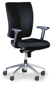 Kancelárska stolička LEON PLUS, čierna, oceľový kríž