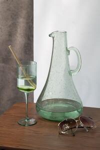 Mentolový pohár na víno s vrúbkovaním Ralph - Ø7*23cm / 370ml - J-Line by Jolipa