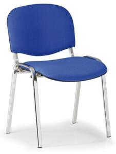 Konferenčná stolička VIVA, chrómované nohy, modrá
