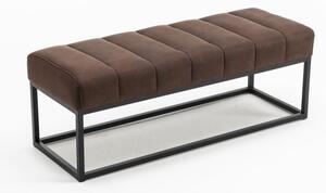 Dizajnová lavica Halle 110cm antik hnedá