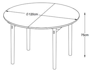 Rozkladací jedálenský stôl Wally 120 - 165cm prírodný dub