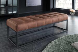 Dizajnová lavica Halle 110cm antik hnedá