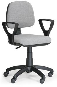 Kancelárska stolička MILANO s podpierkami rúk, sivá