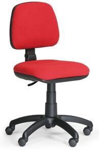 Kancelárska stolička MILANO bez podpierok rúk, červená