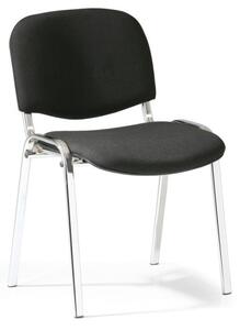 Konferenčná stolička VIVA, chrómované nohy, čierna