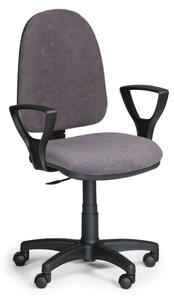 Kancelárska stolička TORINO s podpierkami rúk, permanentný kontakt, sivá
