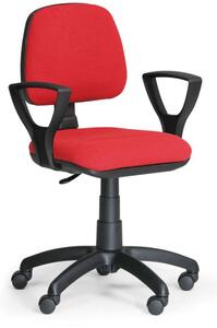 Kancelárska stolička MILANO s podpierkami rúk, červená