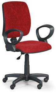 Kancelárska stolička TORINO II s podpierkami rúk, červená