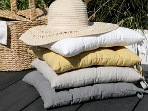 Taupe podsedák s výplňou Nimes Seat - 40*40 cm - Chic Antique