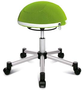 Zdravotná balančná stolička HALF BALL s kovovým krížom, zelená