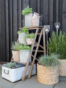 3ks plechový zinkový antik obal na kvetináč Planters - Ø 21*22/Ø 17*20 / Ø 13*18cm - Chic Antique
