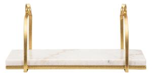 Biela/v zlatej farbe mramorová polica 40 cm Marble – Mauro Ferretti