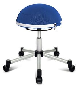 Zdravotná balančná stolička HALF BALL s kovovým krížom, modrá
