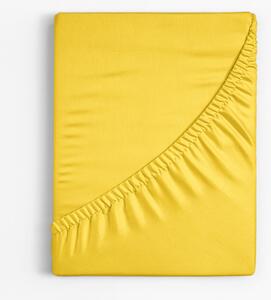 Goldea bavlnená napínacia plachta - žltá 80 x 160 cm